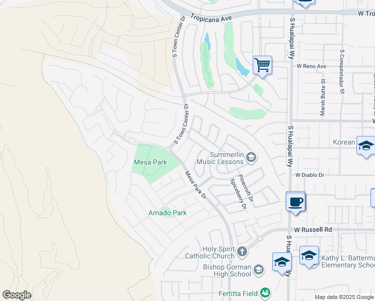 map of restaurants, bars, coffee shops, grocery stores, and more near 5413 Bristol Bend Court in Las Vegas