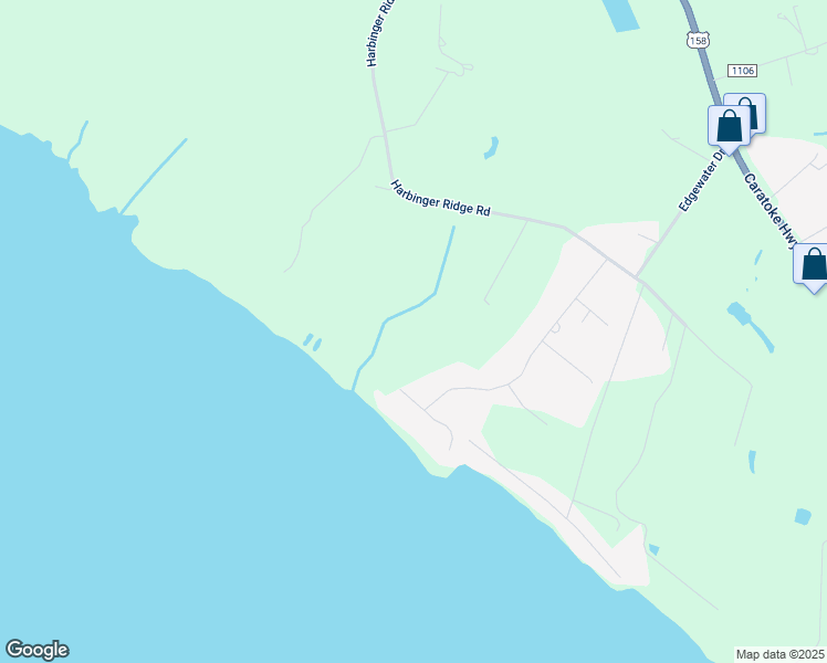 map of restaurants, bars, coffee shops, grocery stores, and more near in Harbinger