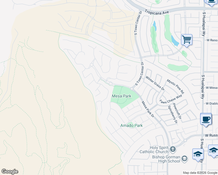 map of restaurants, bars, coffee shops, grocery stores, and more near 5388 Succulent Rose Drive in Las Vegas