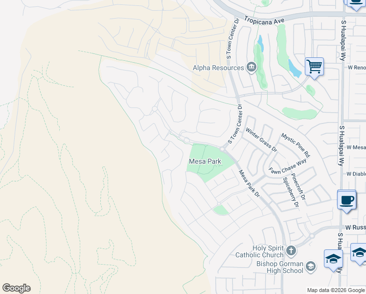 map of restaurants, bars, coffee shops, grocery stores, and more near 5388 Succulent Rose Drive in Las Vegas