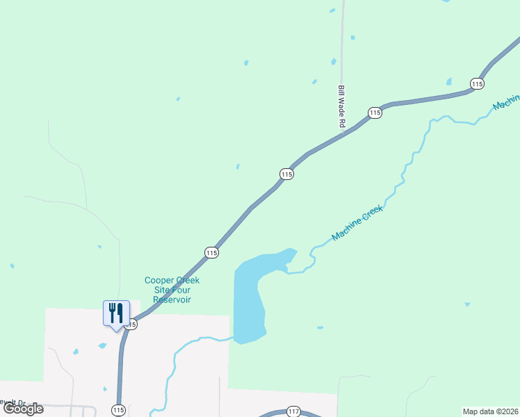 map of restaurants, bars, coffee shops, grocery stores, and more near 1320 Arkansas 115 in Smithville