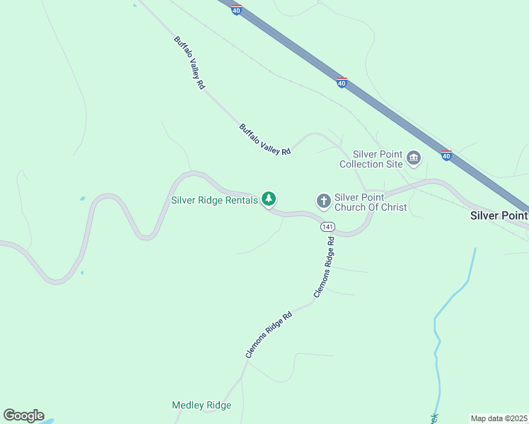 map of restaurants, bars, coffee shops, grocery stores, and more near 14360 Center Hill Dam Road in Silver Point