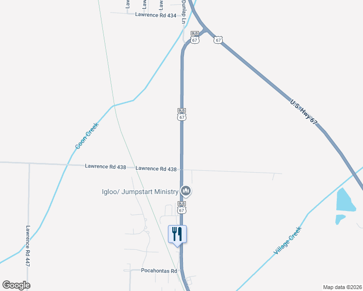 map of restaurants, bars, coffee shops, grocery stores, and more near in Walnut Ridge