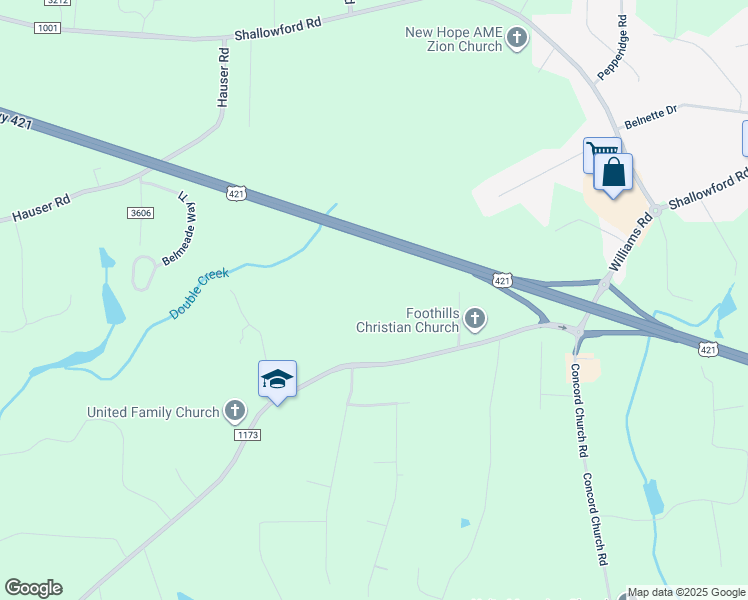 map of restaurants, bars, coffee shops, grocery stores, and more near Williams Road in Lewisville