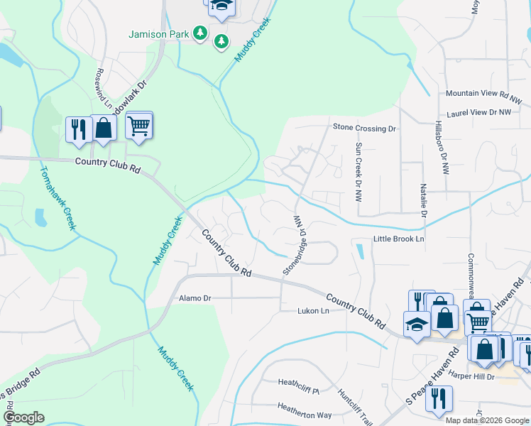map of restaurants, bars, coffee shops, grocery stores, and more near 644 Balfour Road in Winston-Salem