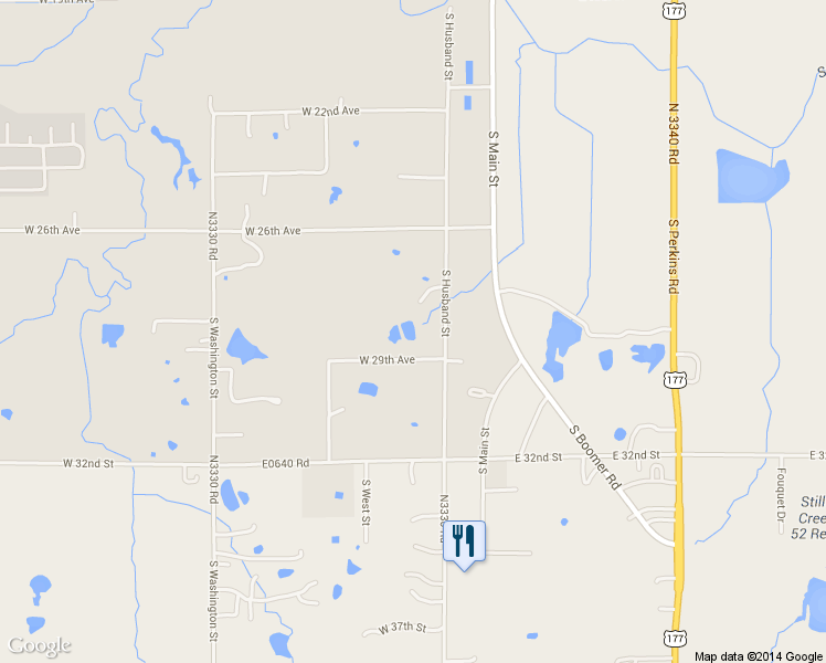 map of restaurants, bars, coffee shops, grocery stores, and more near 2800 South Husband Street in Stillwater