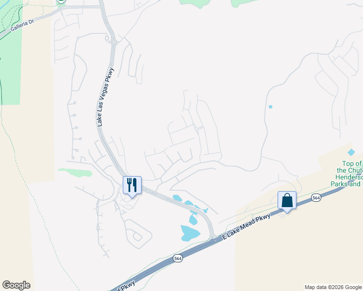 map of restaurants, bars, coffee shops, grocery stores, and more near 13 Via Tiberina in Henderson