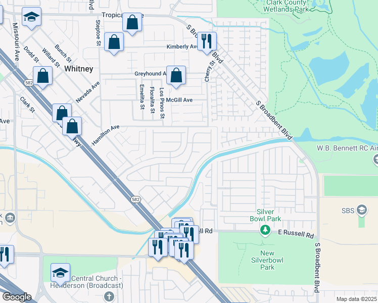 map of restaurants, bars, coffee shops, grocery stores, and more near 5401 Scotch Cap Drive in Las Vegas