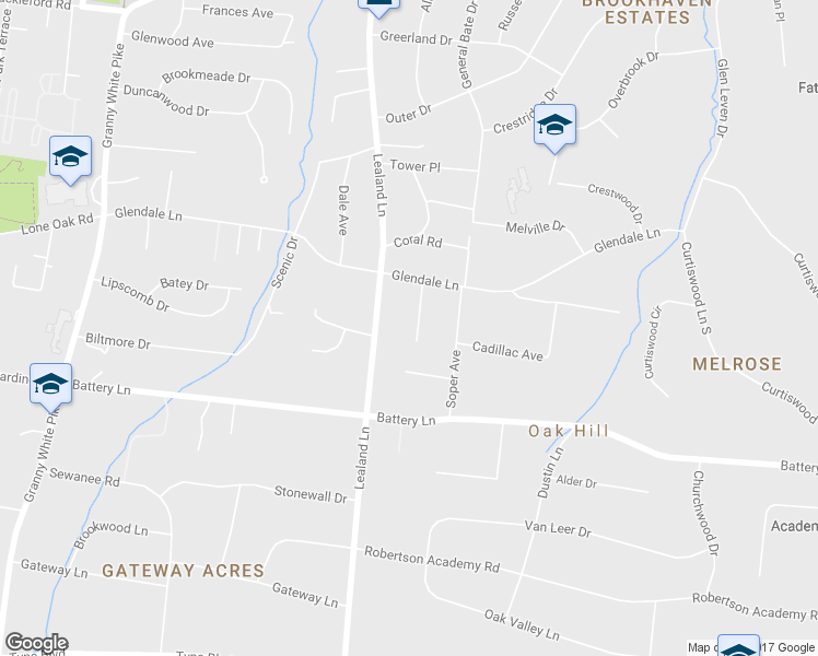 map of restaurants, bars, coffee shops, grocery stores, and more near 4406 Lealand Lane in Nashville