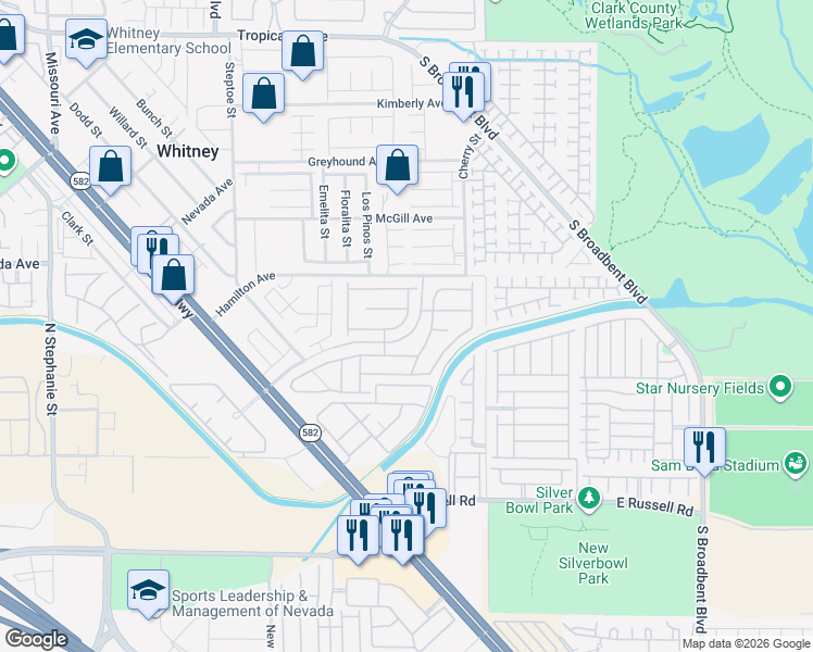 map of restaurants, bars, coffee shops, grocery stores, and more near 6441 Joshuaville Drive in Las Vegas