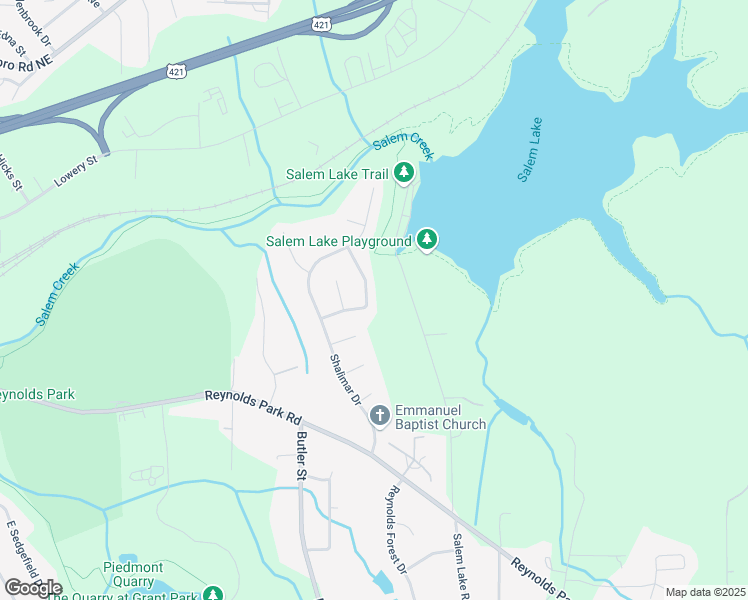 map of restaurants, bars, coffee shops, grocery stores, and more near 1040 Glenmont Road in Winston-Salem