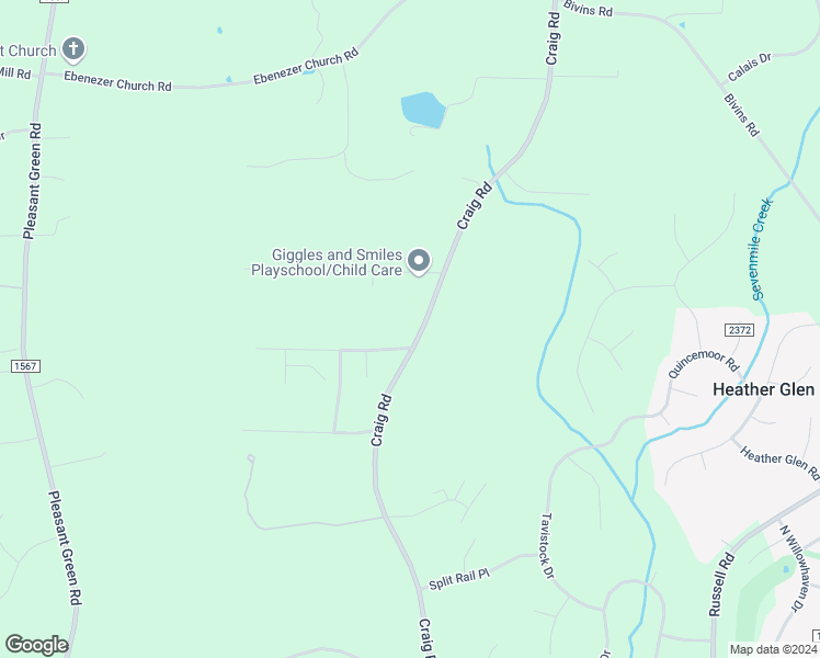 map of restaurants, bars, coffee shops, grocery stores, and more near 6117 Craig Road in Durham