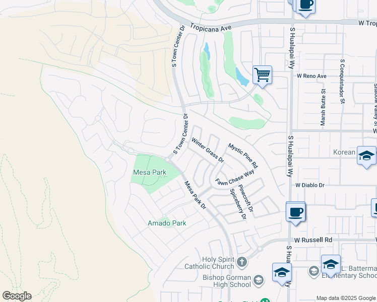 map of restaurants, bars, coffee shops, grocery stores, and more near 5360 Candlespice Way in Las Vegas