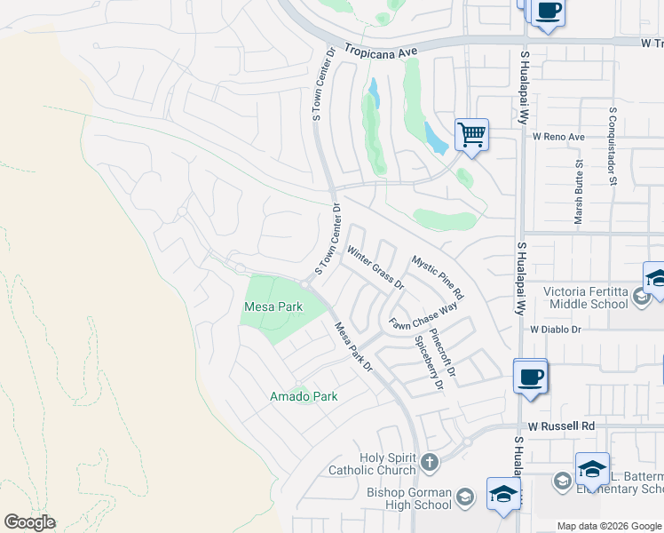 map of restaurants, bars, coffee shops, grocery stores, and more near 5357 Candlespice Way in Las Vegas