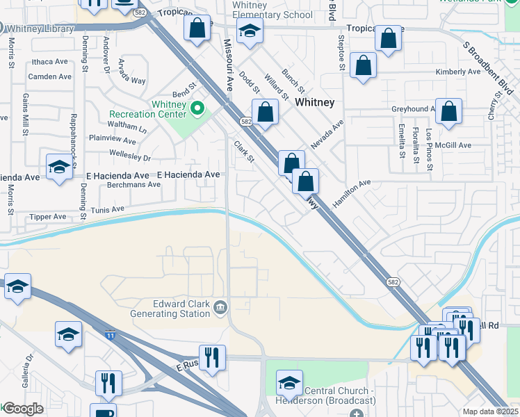 map of restaurants, bars, coffee shops, grocery stores, and more near 5365 Shake Court in Las Vegas