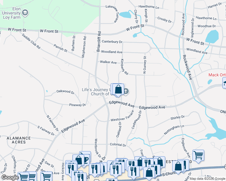 map of restaurants, bars, coffee shops, grocery stores, and more near 2234 Saddle Club Road in Burlington