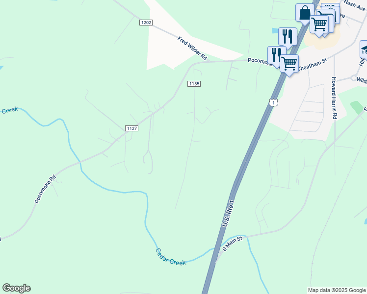 map of restaurants, bars, coffee shops, grocery stores, and more near 198 Garner Road in Franklinton