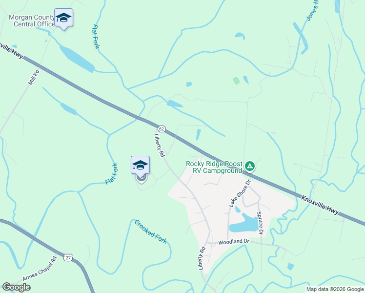 map of restaurants, bars, coffee shops, grocery stores, and more near 2240 Knoxville Highway in Wartburg
