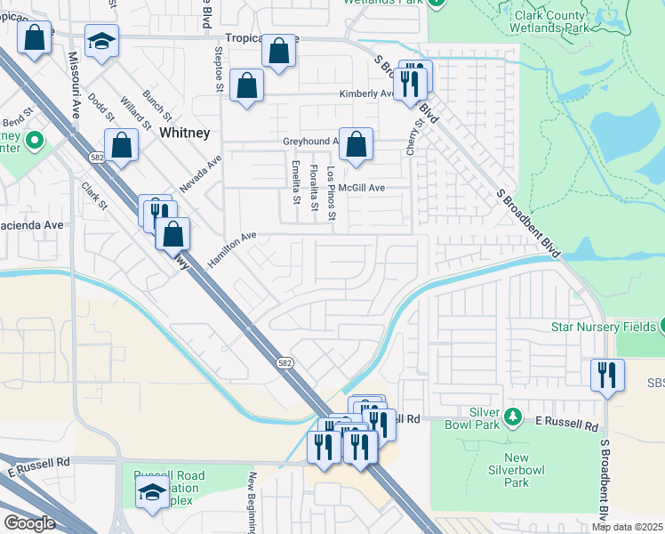 map of restaurants, bars, coffee shops, grocery stores, and more near 6365 Jacobville Court in Las Vegas