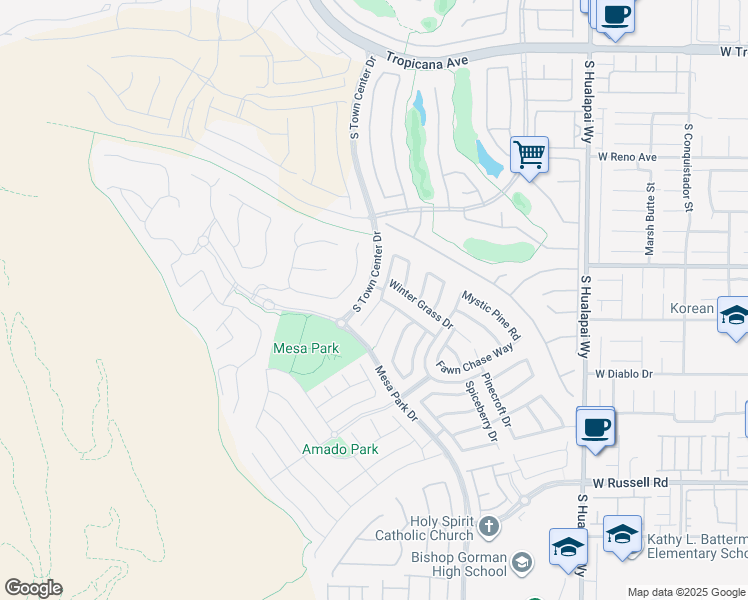 map of restaurants, bars, coffee shops, grocery stores, and more near 5357 Candlespice Way in Las Vegas