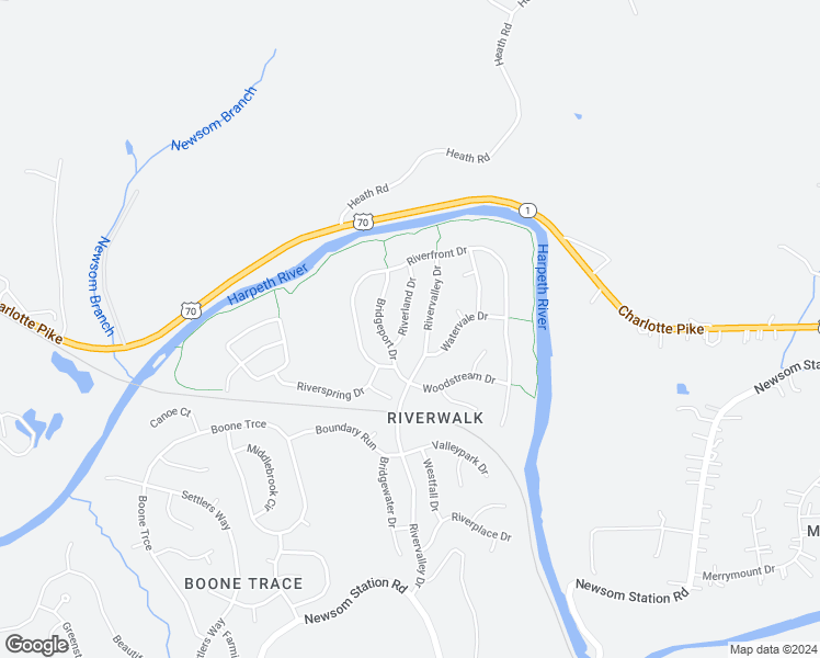 map of restaurants, bars, coffee shops, grocery stores, and more near 7420 Riverland Drive in Nashville