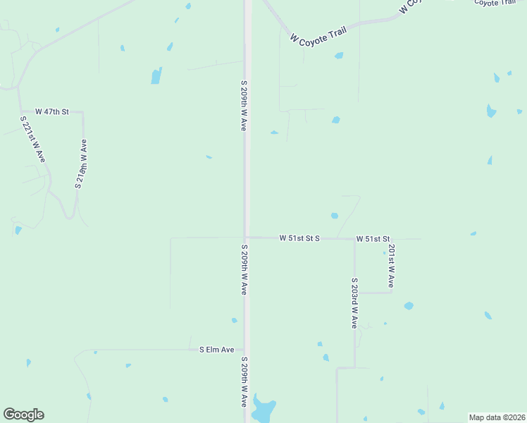 map of restaurants, bars, coffee shops, grocery stores, and more near 5009 South 209th West Avenue in Sand Springs