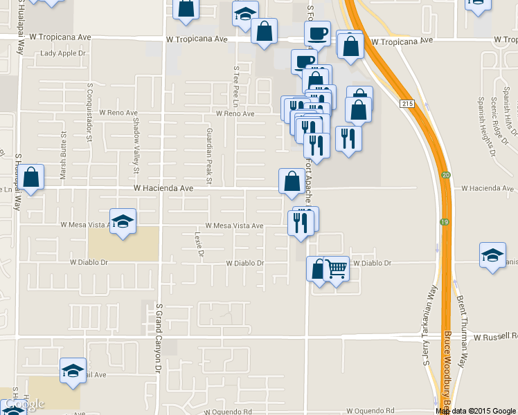 map of restaurants, bars, coffee shops, grocery stores, and more near 9534 Scottville Ct in Las Vegas