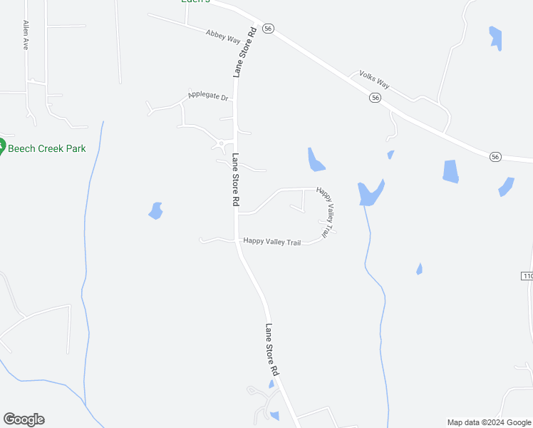 map of restaurants, bars, coffee shops, grocery stores, and more near 48 Happy Valley Trail in Franklinton
