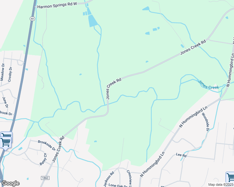 map of restaurants, bars, coffee shops, grocery stores, and more near 832 Jones Creek Road in Dickson