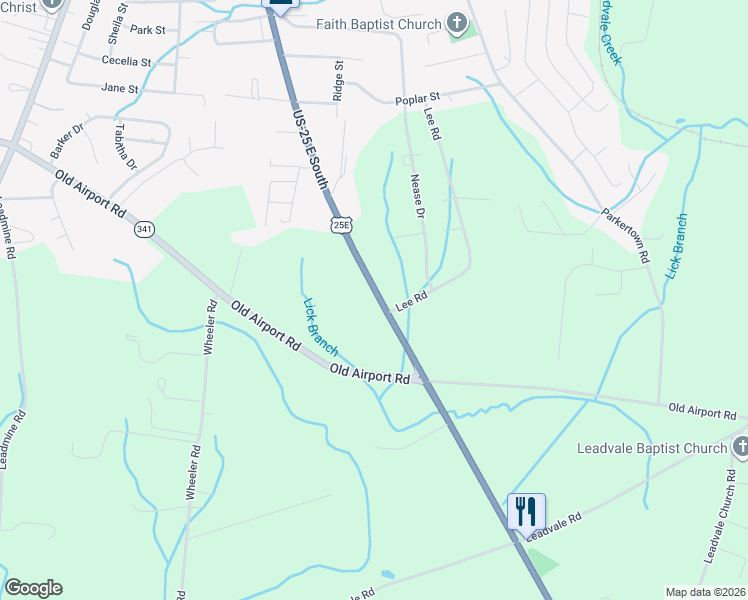 map of restaurants, bars, coffee shops, grocery stores, and more near 943 Hwy 25 32 in White Pine