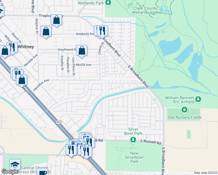 map of restaurants, bars, coffee shops, grocery stores, and more near 5373 Sleeping Cat Street in Las Vegas