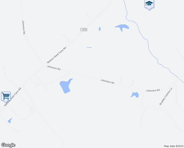 map of restaurants, bars, coffee shops, grocery stores, and more near 9728 Johnston Road in Whitakers