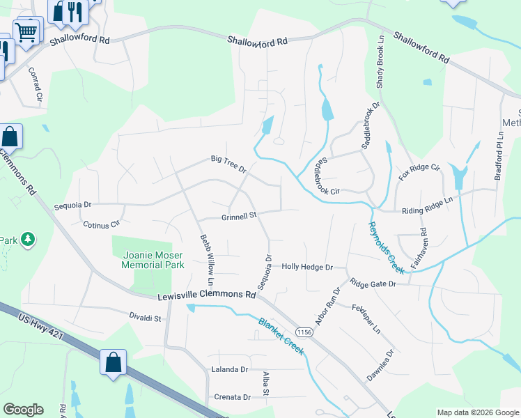 map of restaurants, bars, coffee shops, grocery stores, and more near 966 Sequoia Drive in Lewisville