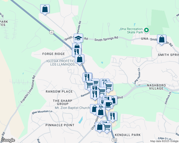 map of restaurants, bars, coffee shops, grocery stores, and more near 2154 Murfreesboro Pike in Nashville