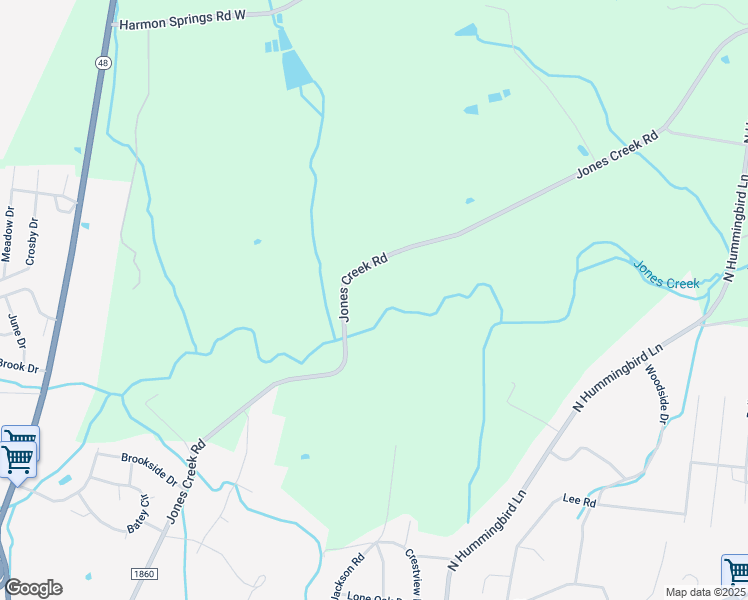 map of restaurants, bars, coffee shops, grocery stores, and more near 832 Jones Creek Road in Dickson
