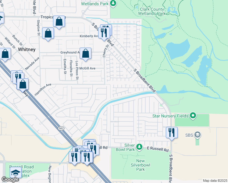map of restaurants, bars, coffee shops, grocery stores, and more near 5373 Sleeping Cat Street in Las Vegas