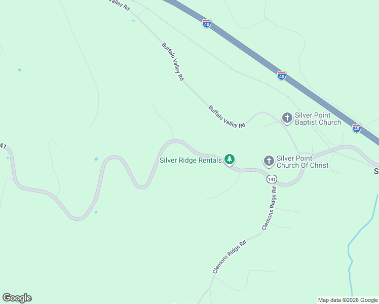map of restaurants, bars, coffee shops, grocery stores, and more near 14520 Center Hill Dam Road in Silver Point