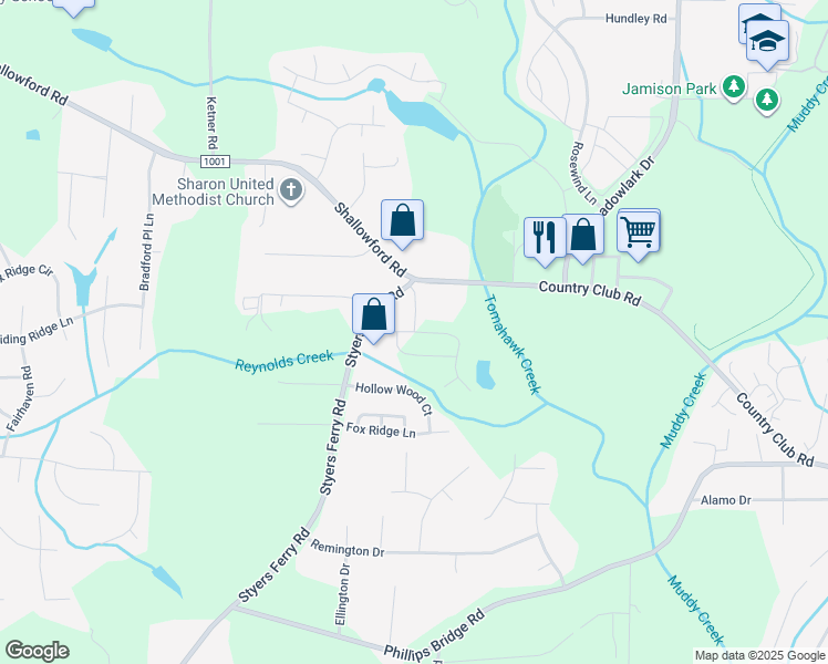 map of restaurants, bars, coffee shops, grocery stores, and more near 199 Fath Drive in Winston-Salem
