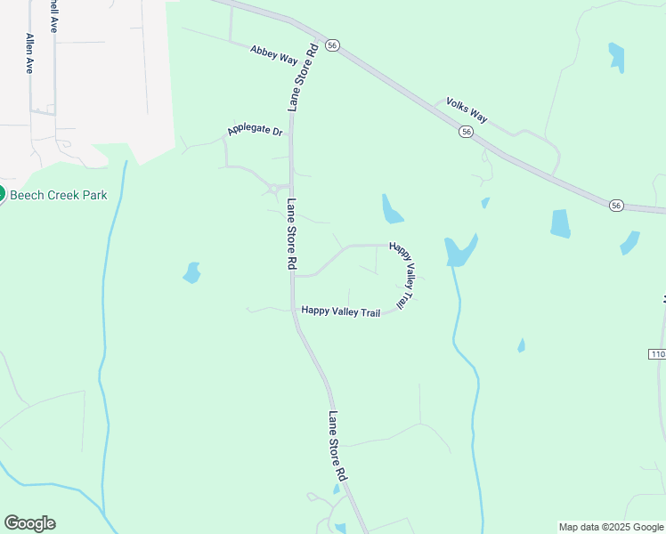 map of restaurants, bars, coffee shops, grocery stores, and more near 48 Happy Valley Trail in Franklinton
