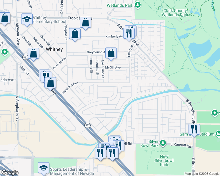 map of restaurants, bars, coffee shops, grocery stores, and more near 6441 Joshuaville Drive in Las Vegas