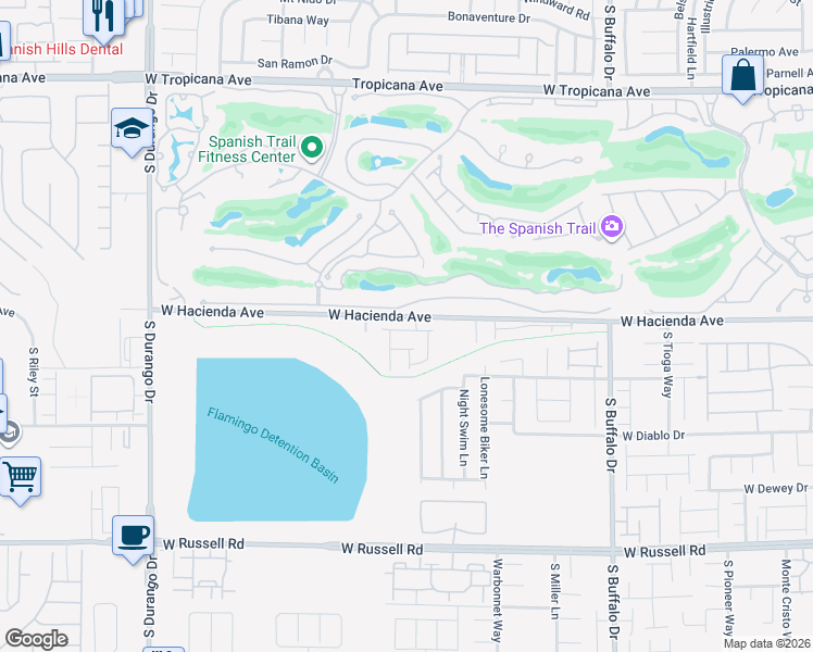 map of restaurants, bars, coffee shops, grocery stores, and more near 8146 West Festuca Way in Las Vegas