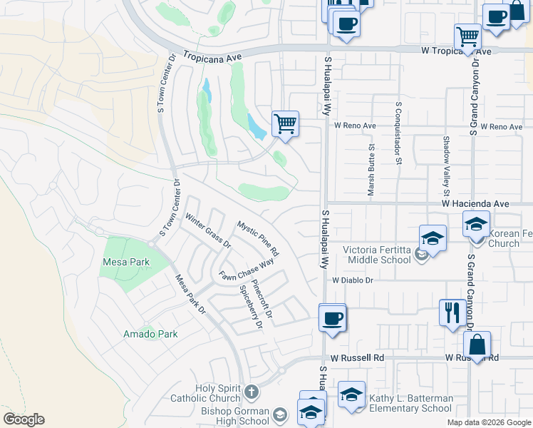 map of restaurants, bars, coffee shops, grocery stores, and more near 10333 Premia Place in Las Vegas