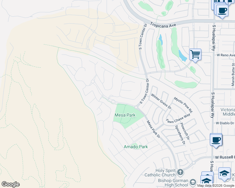 map of restaurants, bars, coffee shops, grocery stores, and more near 5388 Succulent Rose Drive in Las Vegas