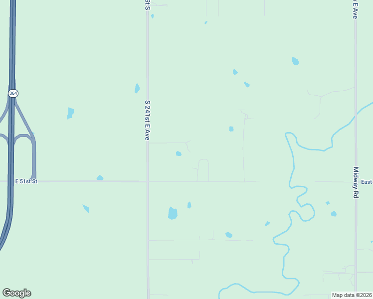 map of restaurants, bars, coffee shops, grocery stores, and more near 4861 South 241st East Avenue in Broken Arrow