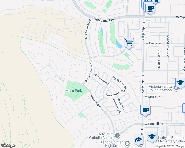 map of restaurants, bars, coffee shops, grocery stores, and more near 5333 Candlespice Way in Las Vegas