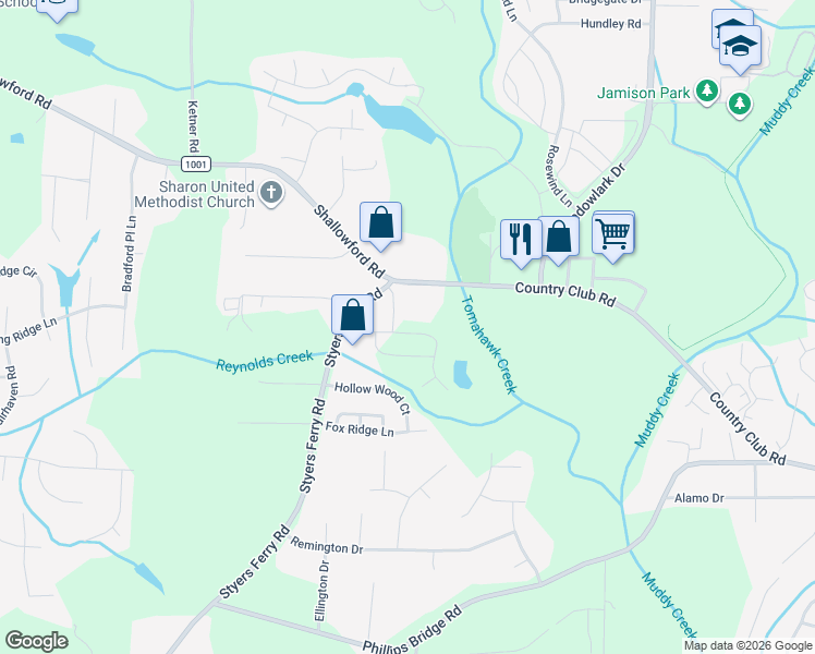 map of restaurants, bars, coffee shops, grocery stores, and more near 199 Fath Drive in Winston-Salem