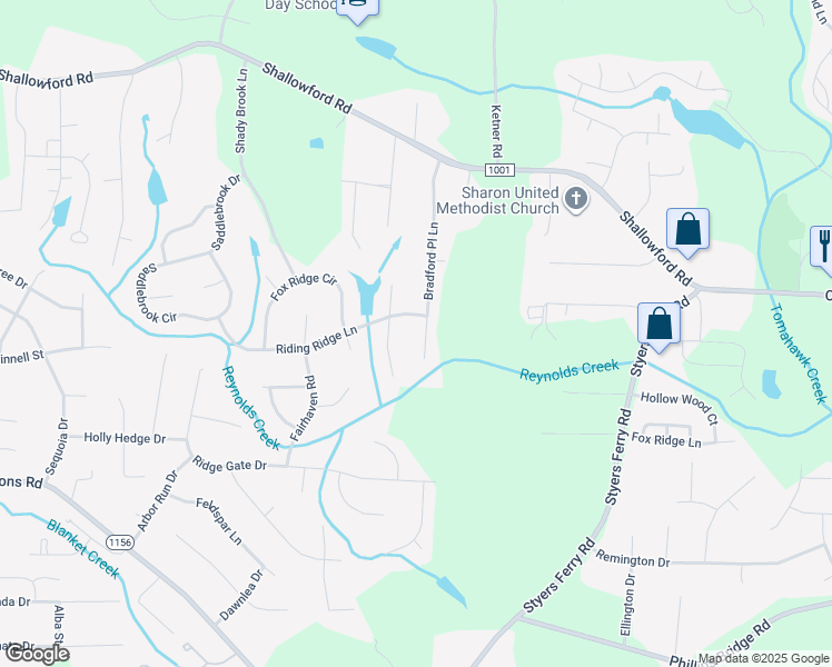 map of restaurants, bars, coffee shops, grocery stores, and more near 221 Bradford Place Lane in Lewisville