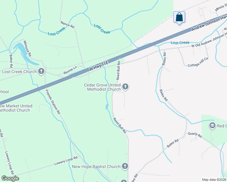 map of restaurants, bars, coffee shops, grocery stores, and more near 959 Reed Bull Rd in New Market