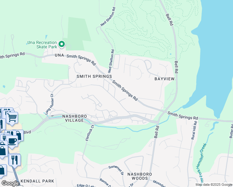 map of restaurants, bars, coffee shops, grocery stores, and more near 2414 Nashboro Boulevard in Nashville