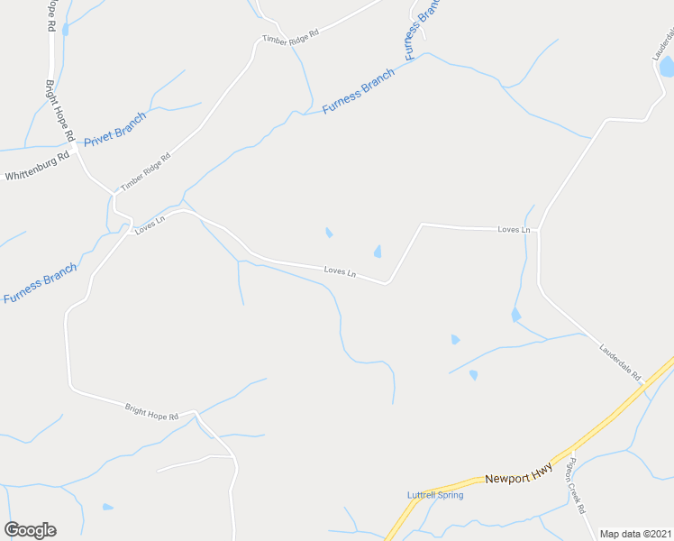 map of restaurants, bars, coffee shops, grocery stores, and more near 249 Loves Lane in Greeneville